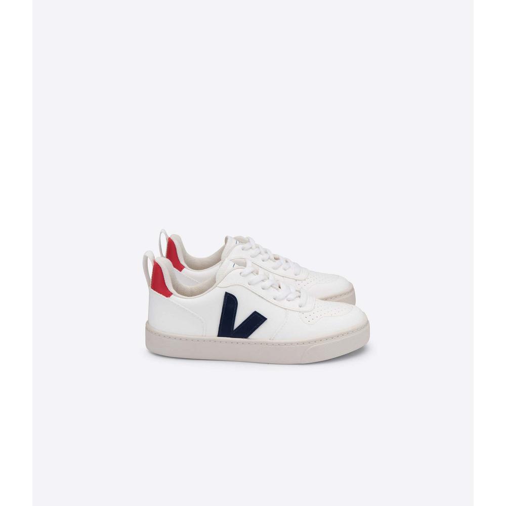 Veja V-10 LACES CWL Sneakers Kinderen White/Navy | NL 863ILH